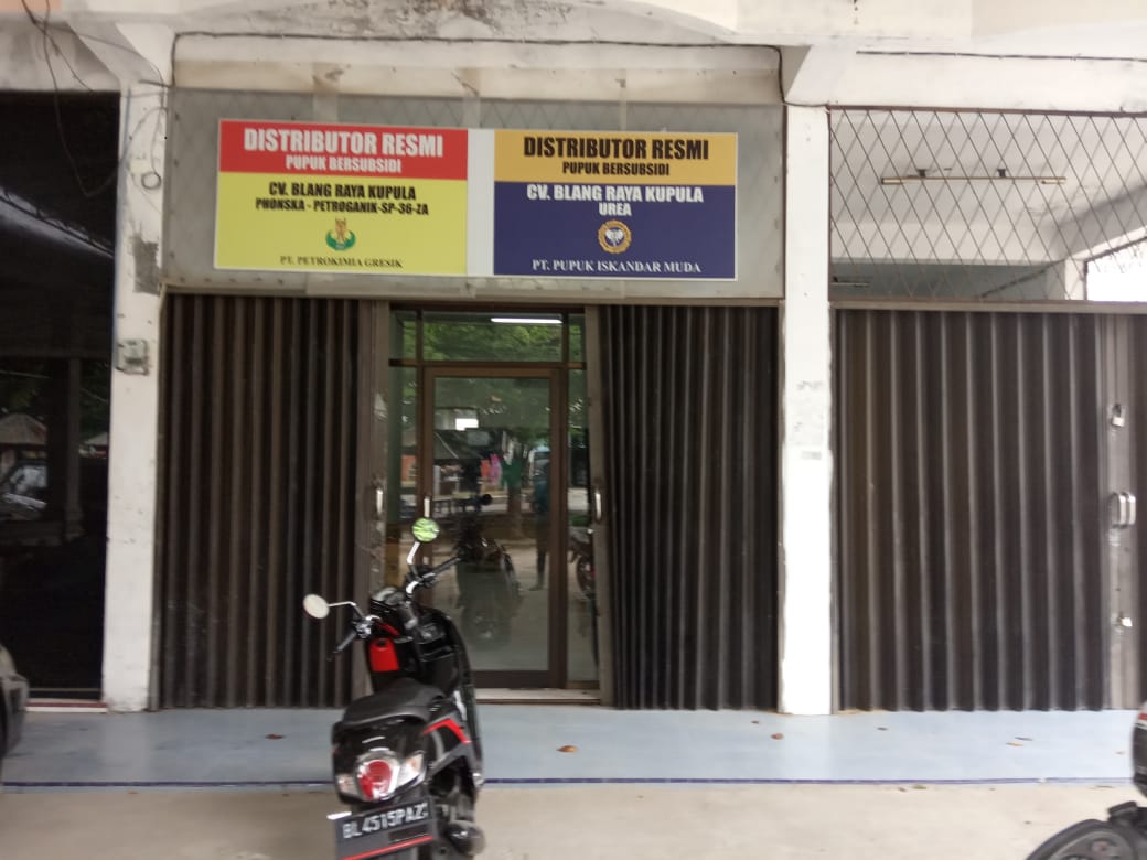CV Blang Raya Kupula Diduga Salurkan Pupuk Bersubsidi pada Kios Pengecer Fiktif
